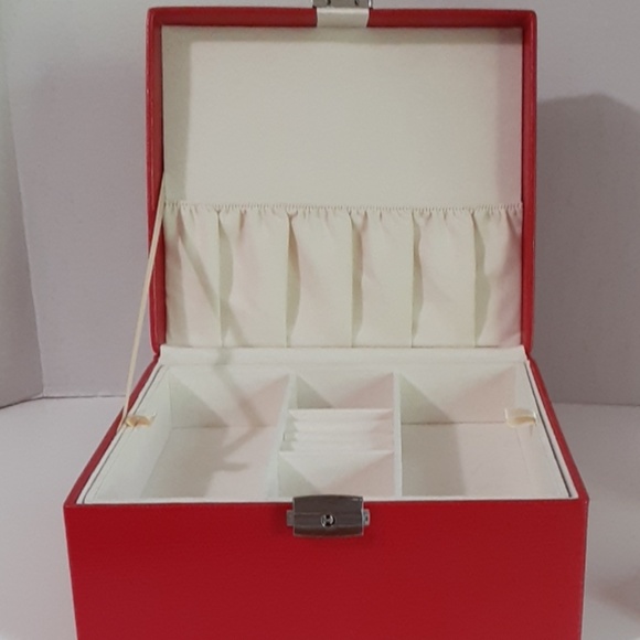 Clarins Paris Jewelry Box Red Removable Tray NWOT - Picture 7 of 7